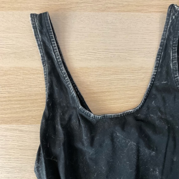 Acid Wash Charcoal Bodysuit - Picture 4 of 5